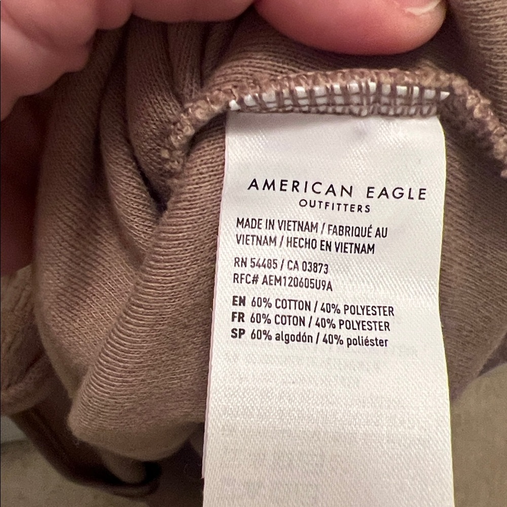 American Eagle Outfitters Textured Tan Sweatshirt - Picture 5 of 6